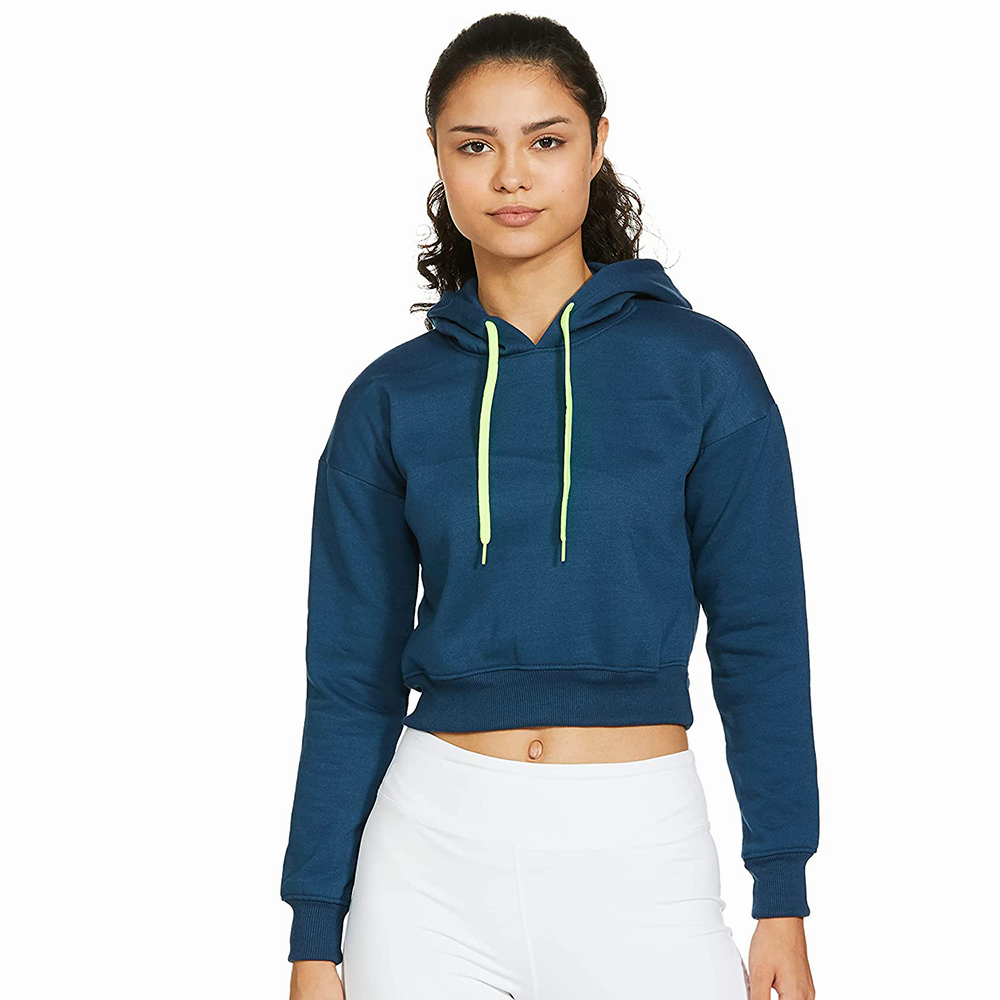Improvment Sports Cotton Best Selling Women Crop Top Hoodie Professional Quality 100% Polyester Cotton Made Crop Top Hoodies For Women