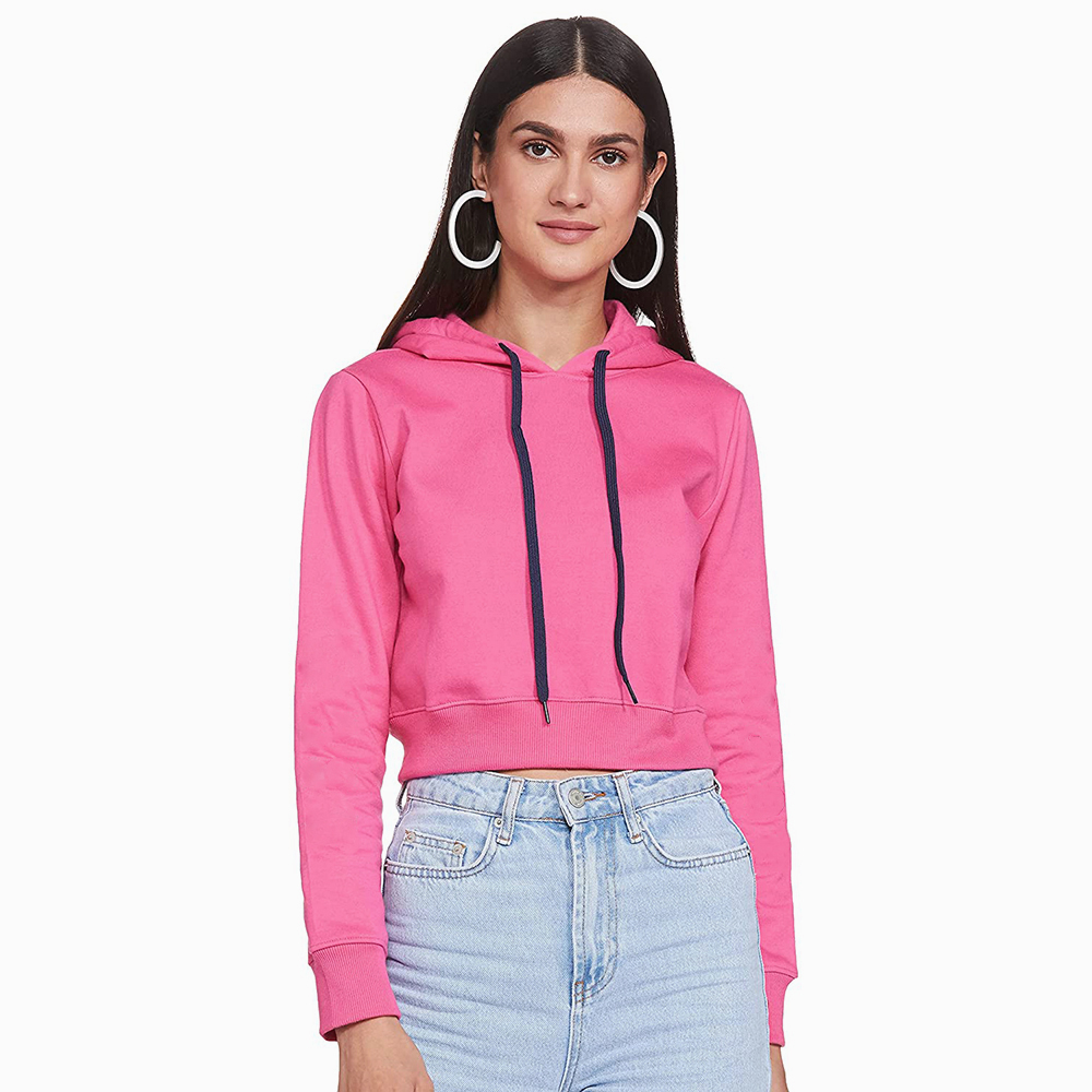 Improvment Sports Cotton Best Selling Women Crop Top Hoodie Professional Quality 100% Polyester Cotton Made Crop Top Hoodies For Women