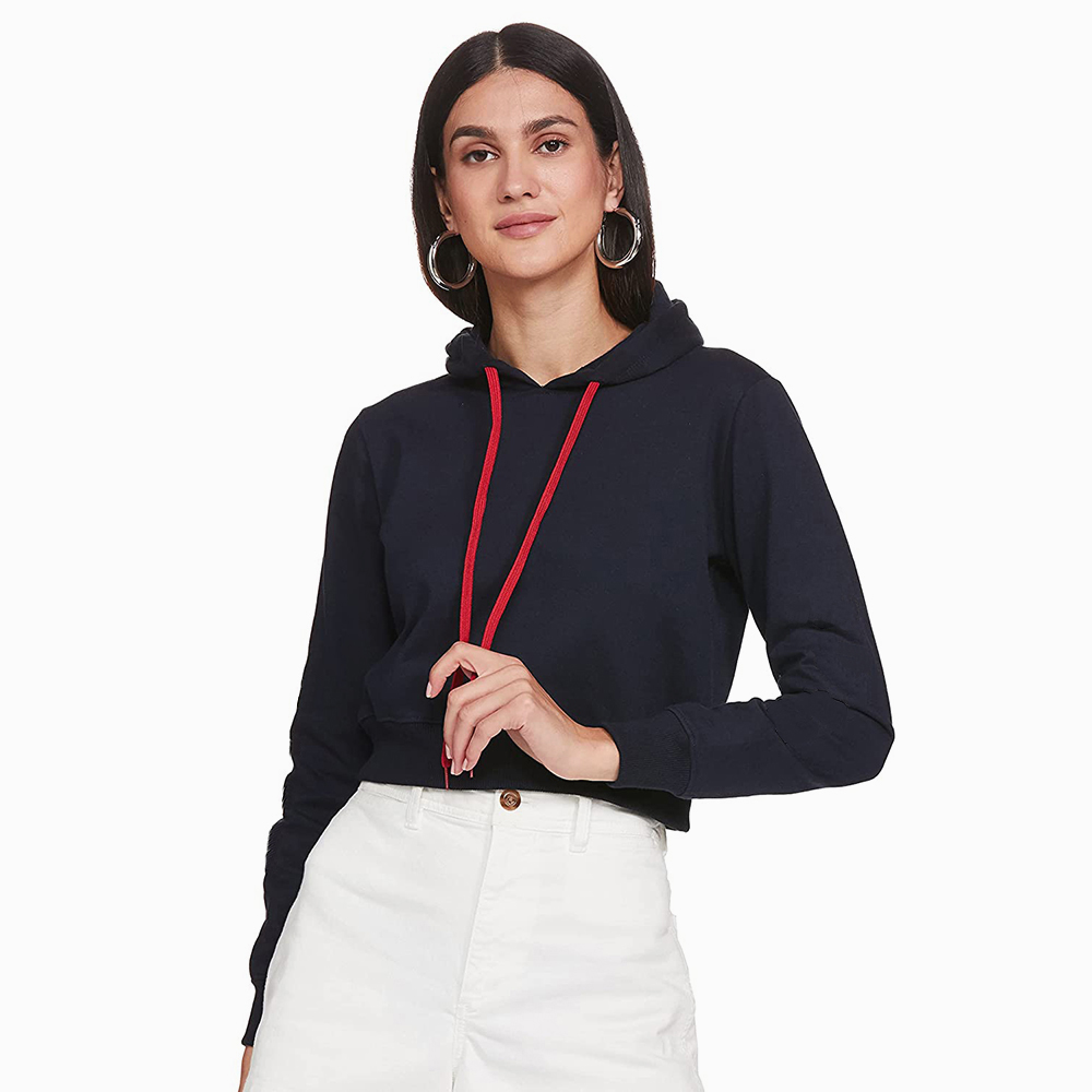 Improvment Sports Cotton Best Selling Women Crop Top Hoodie Professional Quality 100% Polyester Cotton Made Crop Top Hoodies For Women