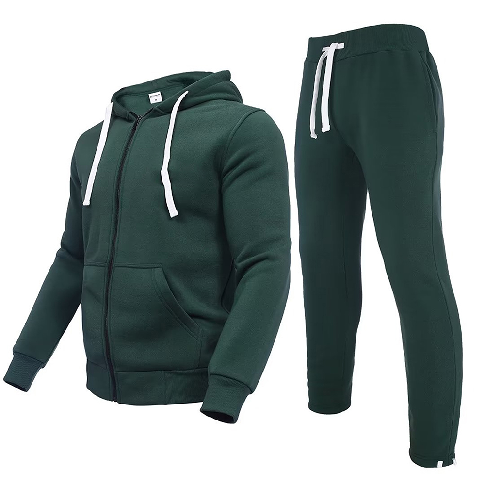 Improvment Sports Men's Athletic Running Tracksuit Set Casual Full Zip Jogging Sweat Suit