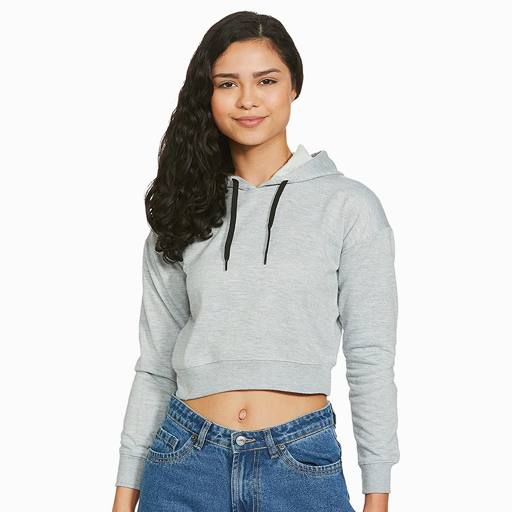 Improvment Sports Cotton Best Selling Women Crop Top Hoodie Professional Quality 100% Polyester Cotton Made Crop Top Hoodies For Women